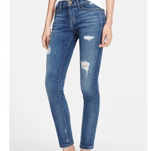 Current/Elliott The Stiletto Niagara Destroy Skinny Jeans Size 27 - Picture 1 of 10